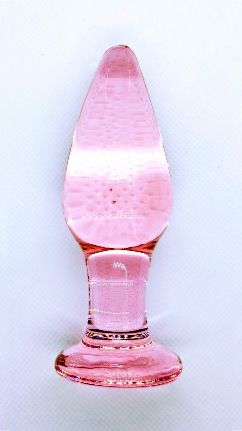 Pink icicle - glass anal plug